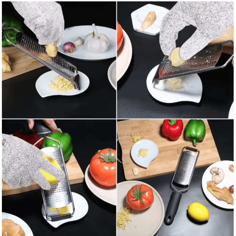 LMETJMA Stainless Steel Lemon Zester Citrus Cheese Grater Handheld Kitchen Zester For Garlic Ging 0
