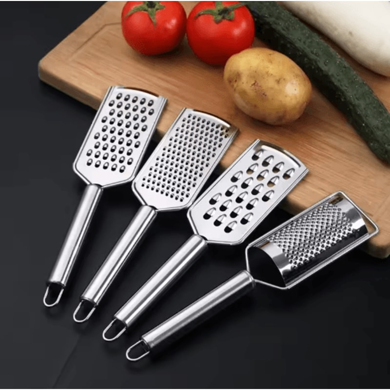 Premium Stainless Steel Kitchen Grater Lemon Cheese Vegetable Slicer For Ginger Potato And More 0