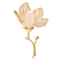 Wulibaby Enamel Magnolia Flower Brooch Elegant Floral Lapel Pin For Women And Unisex Wear 3
