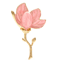 Wulibaby Enamel Magnolia Flower Brooch Elegant Floral Lapel Pin For Women And Unisex Wear 0
