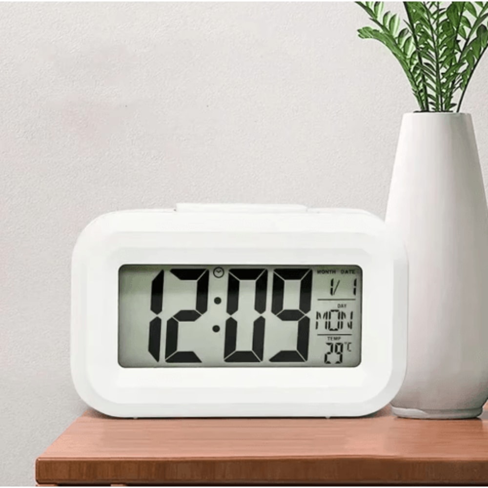 LED Digital Alarm Clock With Backlight Multifunction Desk Clock With Calendar And Snooze 0