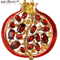 Luxury Rhinestone Pomegranate Brooch Enamel Fruit Pin For Elegant Womens Statement Style 1