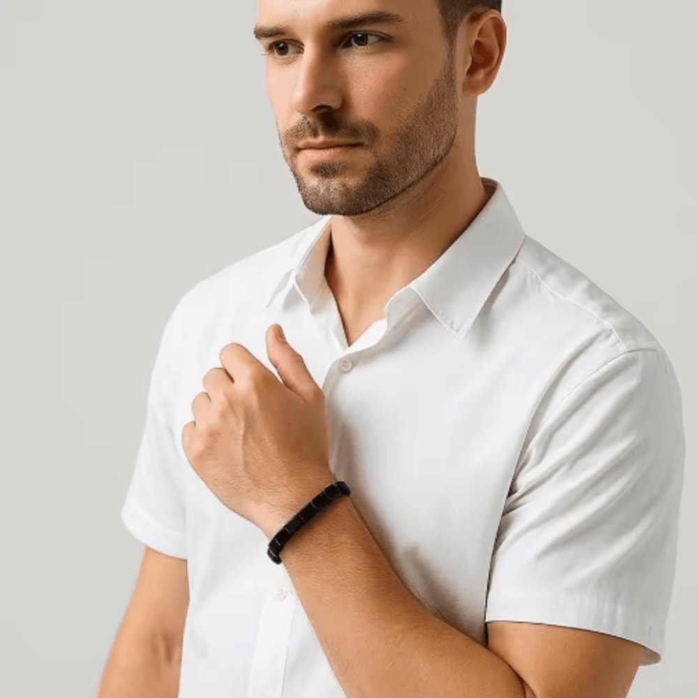 2025 Hematite Bracelet For Men Natural Stone Energy Bracelet For Confidence And Focus 0