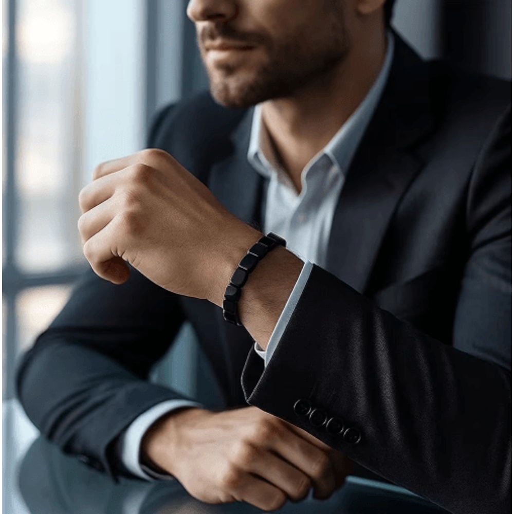 2025 Hematite Bracelet For Men Natural Stone Energy Bracelet For Confidence And Focus 5