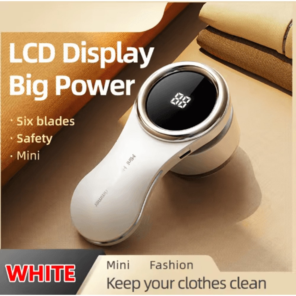 USB Rechargeable Electric Lint Remover With LCD Display Portable Fabric Shaver For Clothes And Swe 2