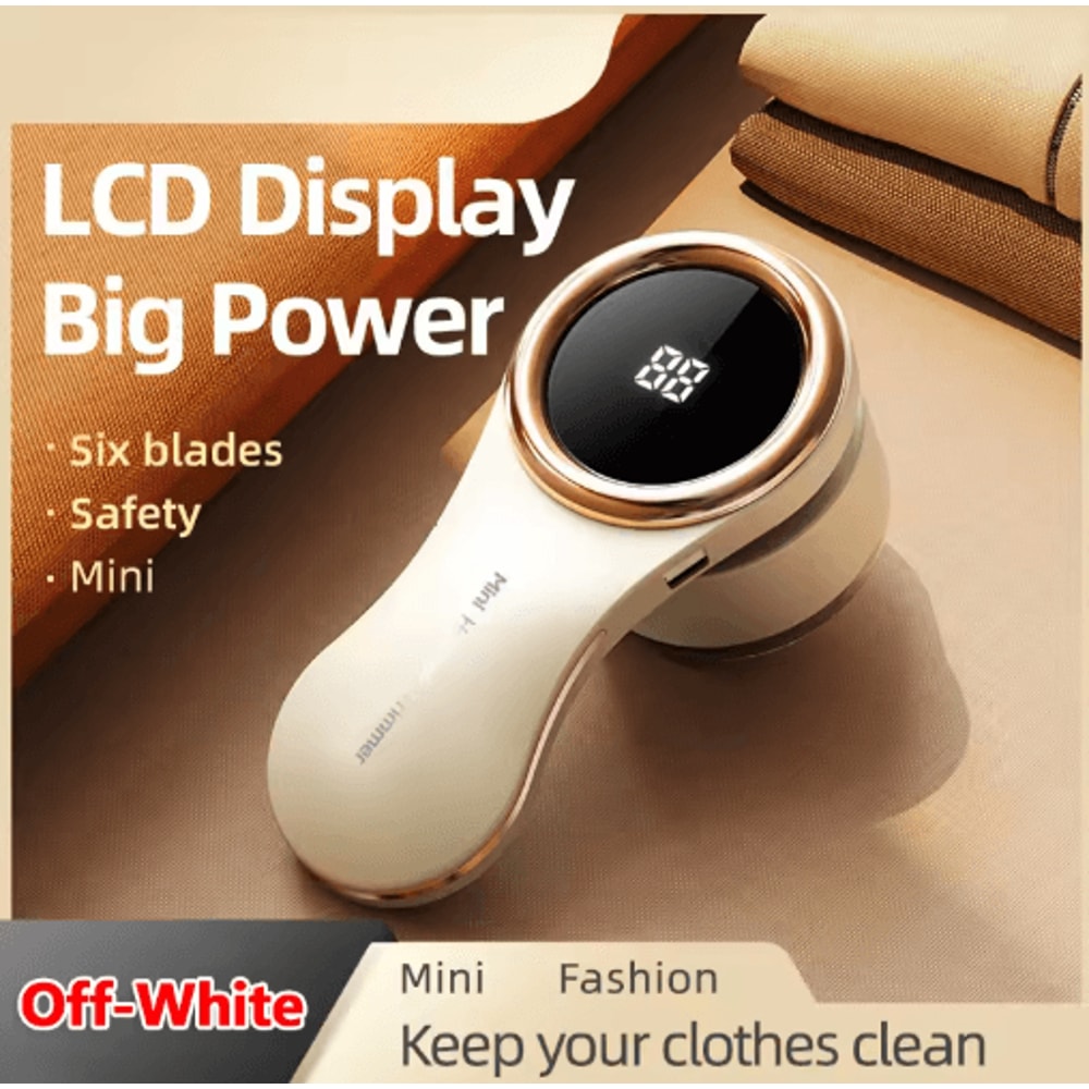 USB Rechargeable Electric Lint Remover With LCD Display Portable Fabric Shaver For Clothes And Swe 3