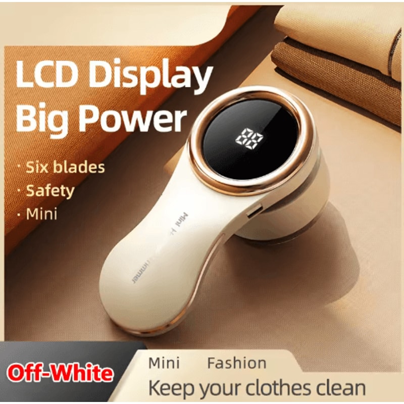 USB Rechargeable Electric Lint Remover With LCD Display Portable Fabric Shaver For Clothes And Swe 3