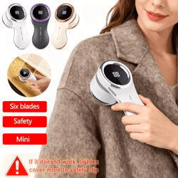 usb rechargeable electric lint remover with lcd display – portable fabric shaver for clothes and sweaters