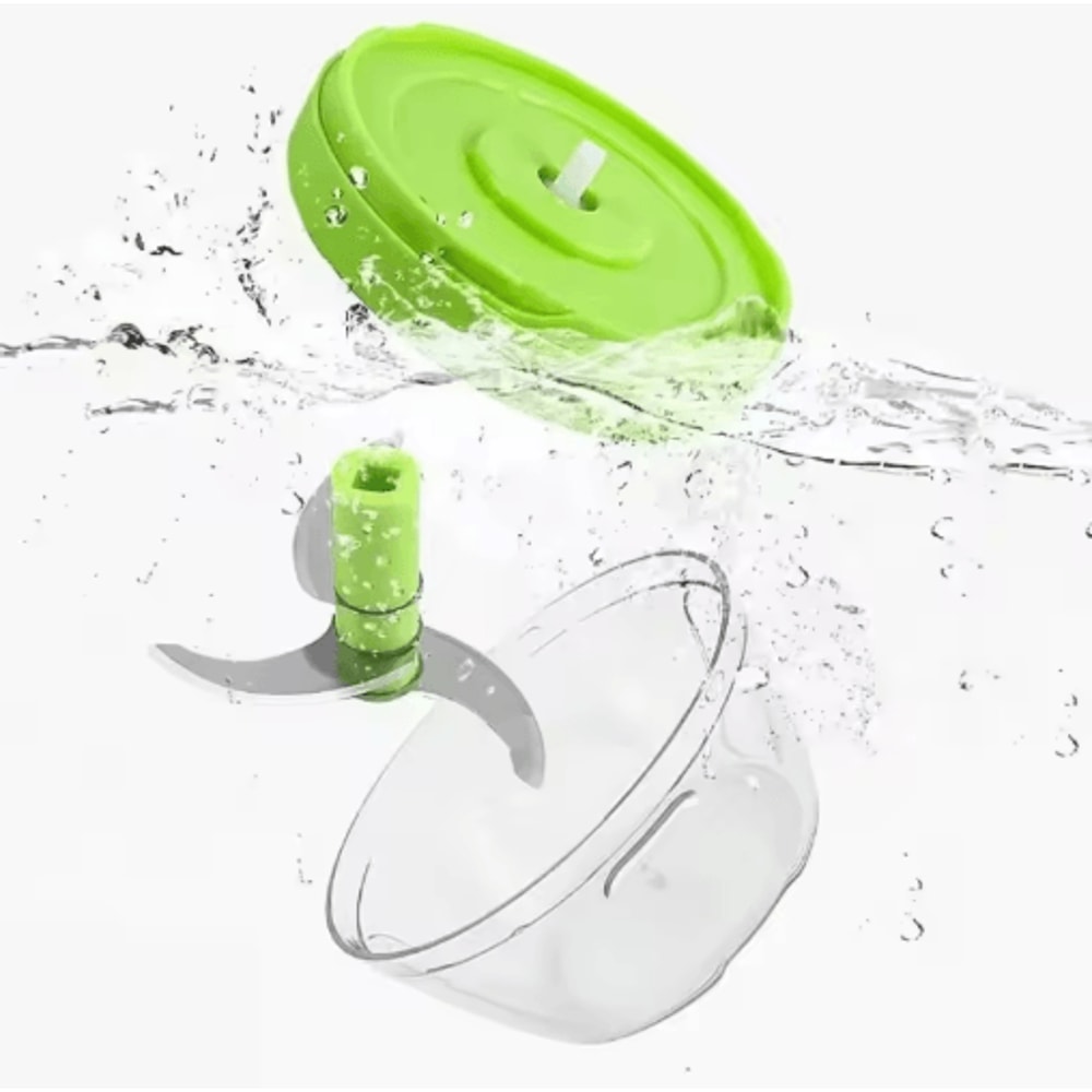 Mini Manual Food Chopper With Pull Rope Portable Garlic Cutter And Meat Mincer 3