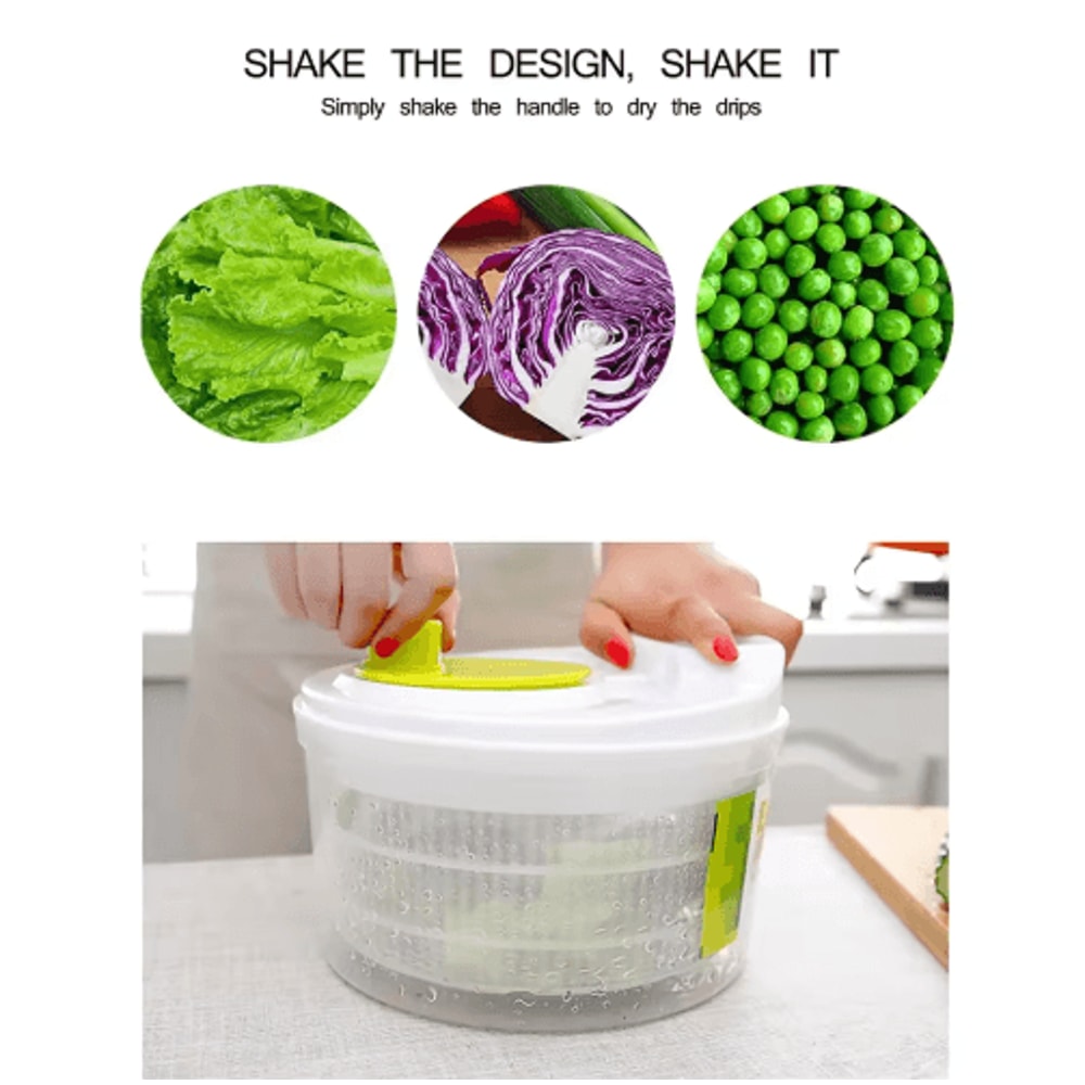 Premium Salad Spinner Lettuce Washer And Dryer For Fresh Leafy Greens 5