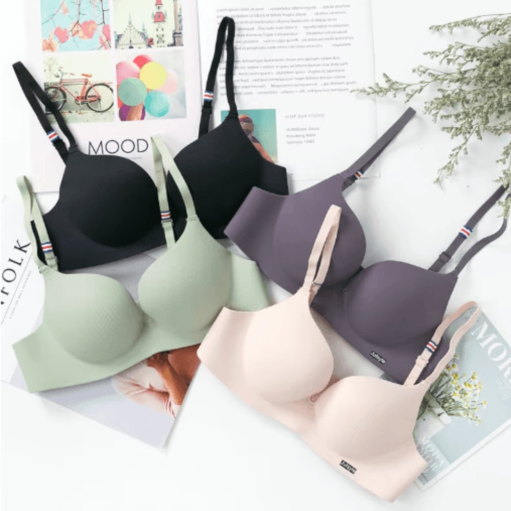 Ice Silk Seamless Bralette For Women Wireless Push Up Bra With Adjustable Straps 8