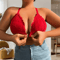 Plus Size Lace Wireless Front Closure Bra Comfortable Breathable Backless Bralette 2