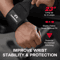 Heavy Duty Wrist Wraps For Weightlifting Bench Press Wrist Support And Bar Grip Assist Straps 3