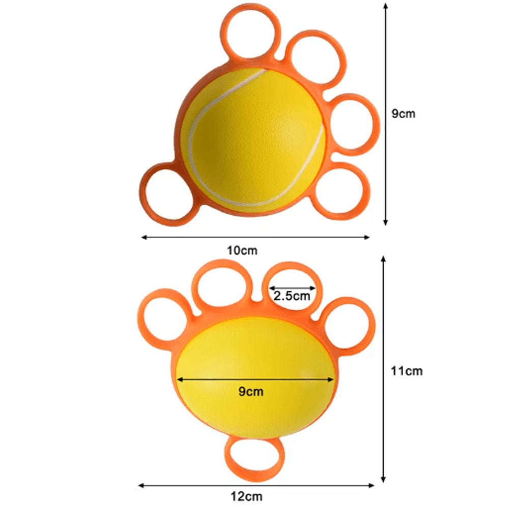 Hand Therapy Ball Finger Exercise Grip Strength Trainer For Rehab And Stress Relief 2