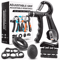 Hand Grip Strengthener Set Adjustable Gripper Finger Exerciser Bands And Stress Ball For Forearm T 1