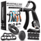 Hand Grip Strengthener Set Adjustable Gripper Finger Exerciser Bands And Stress Ball For Forearm T 0