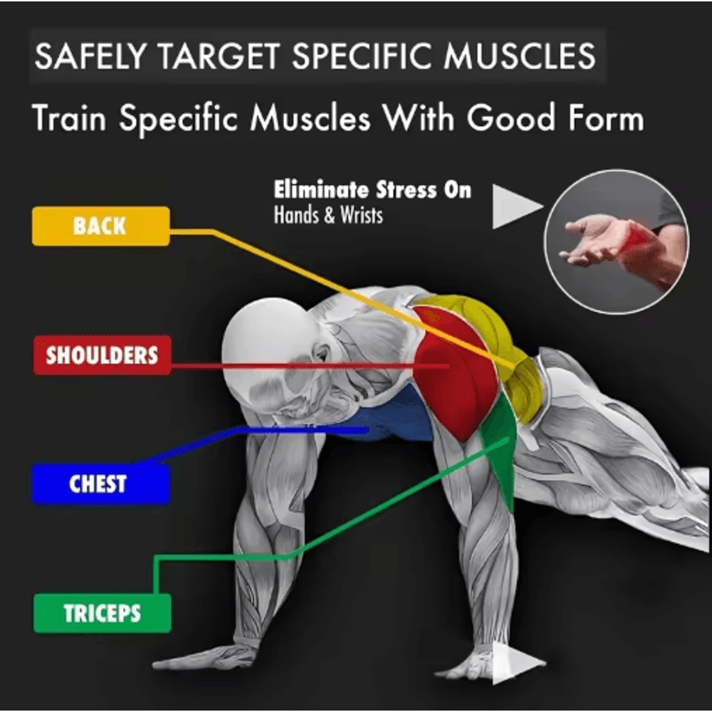 Portable Multifunctional Push Up Board Set With Handles Foldable Home Upper Body Workout System 4