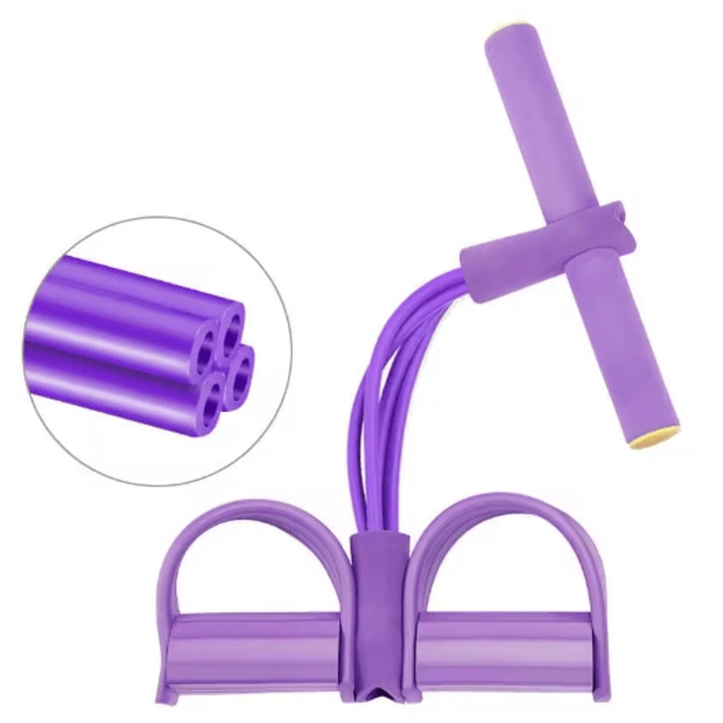 FourTube Pedal Resistance Band Multi Functional Abdominal Tension Rope For Home Fitness 4