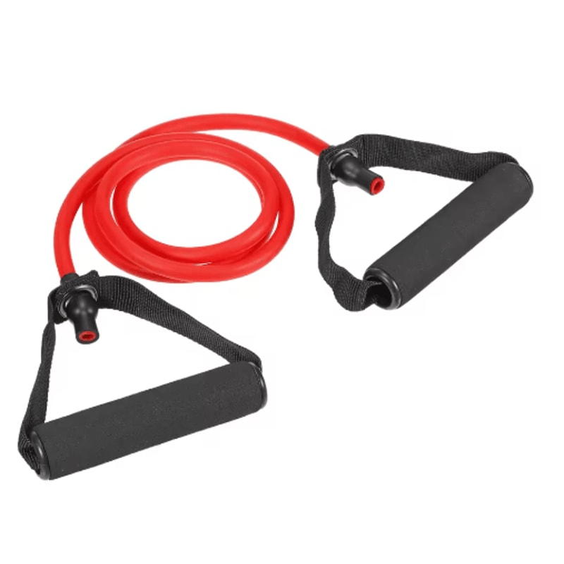 Uxcell TPE Single Resistance Band With Handles Home Workout Strength And Pilates Stretch Band 1