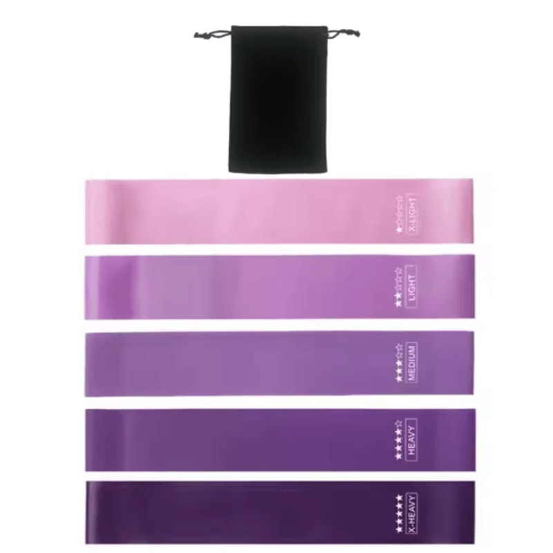 Resistance Loop Exercise Bands Set Of 5 Home Fitness Stretch And Strength Training Bands 1