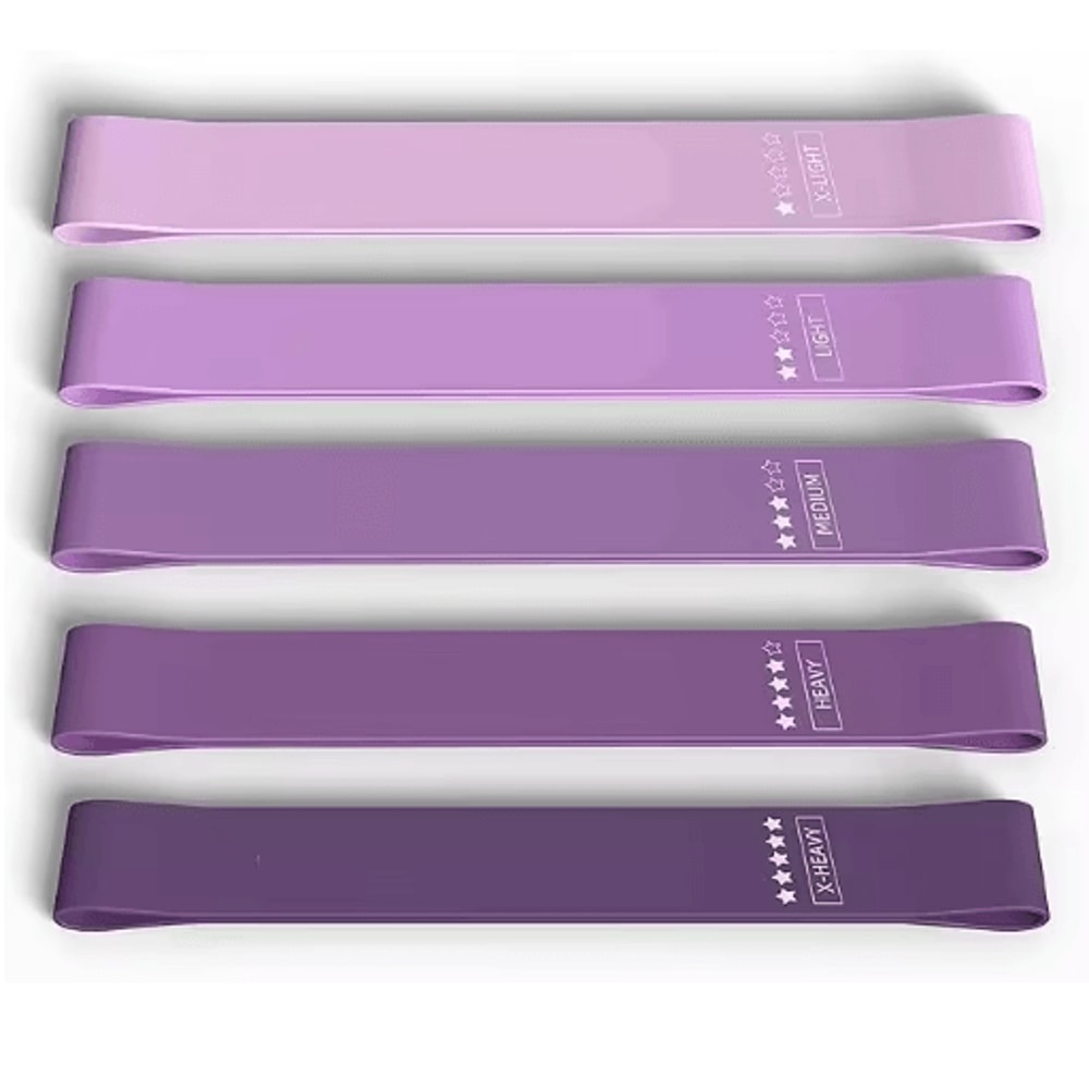 Resistance Loop Exercise Bands Set Of 5 Home Fitness Stretch And Strength Training Bands 2
