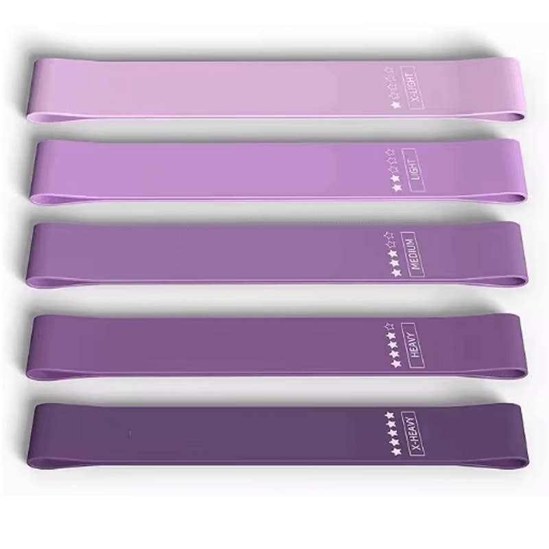 Resistance Loop Exercise Bands Set Of 5 Home Fitness Stretch And Strength Training Bands 2