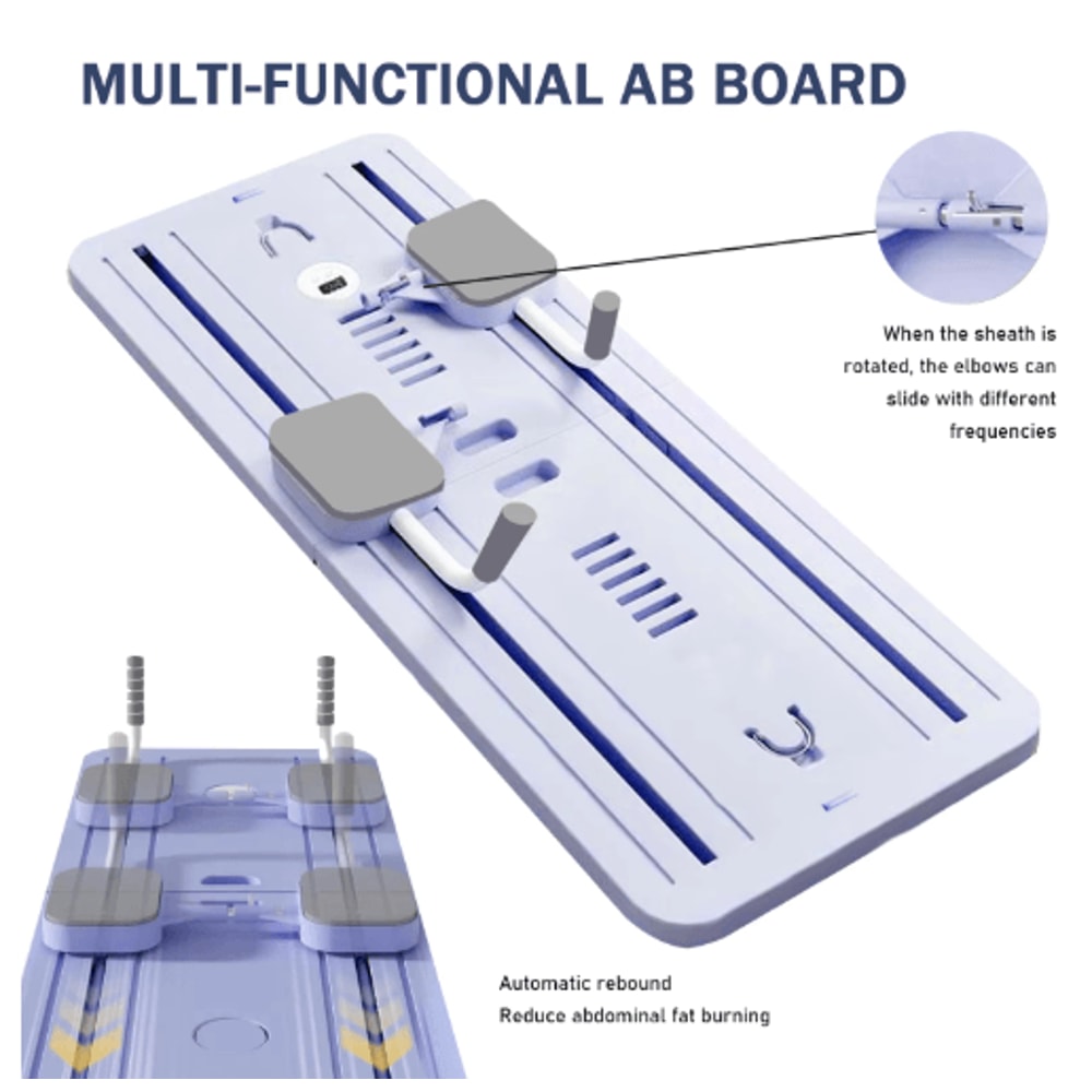 ReboundCore MultiFunctional Ab Roller Board With Resistance Bands 2