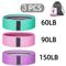 FlexForm 3Piece Fabric Resistance Bands Set For Glutes And Legs 2