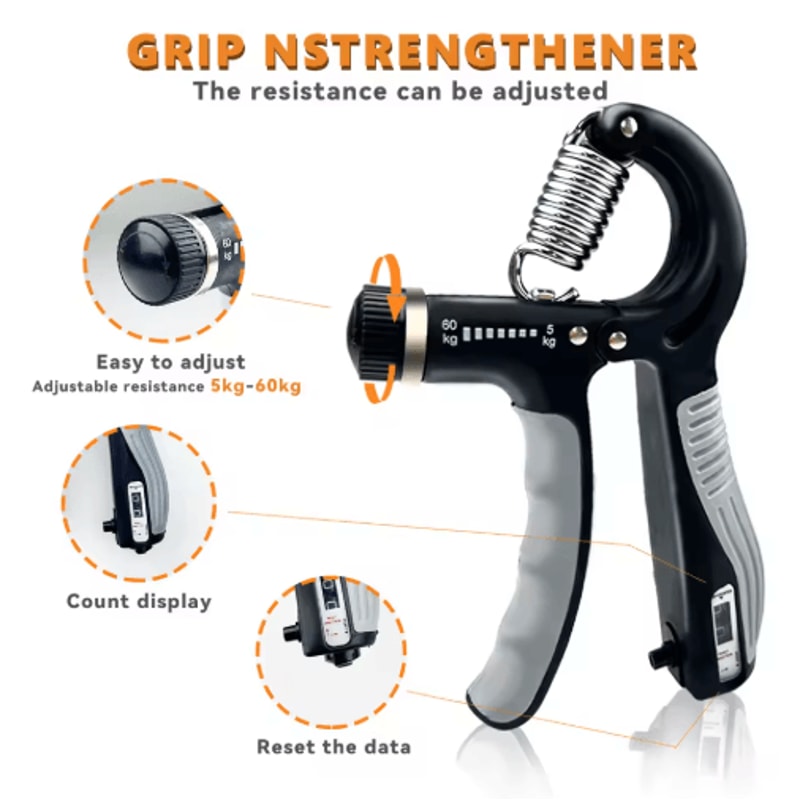 ProFlex Adjustable Hand Grip Strengthener 11132 Lbs Forearm Trainer 5