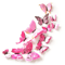 12 Piece 3D Double Layer Butterfly Wall Stickers For Elegant Home And Party Decor 0