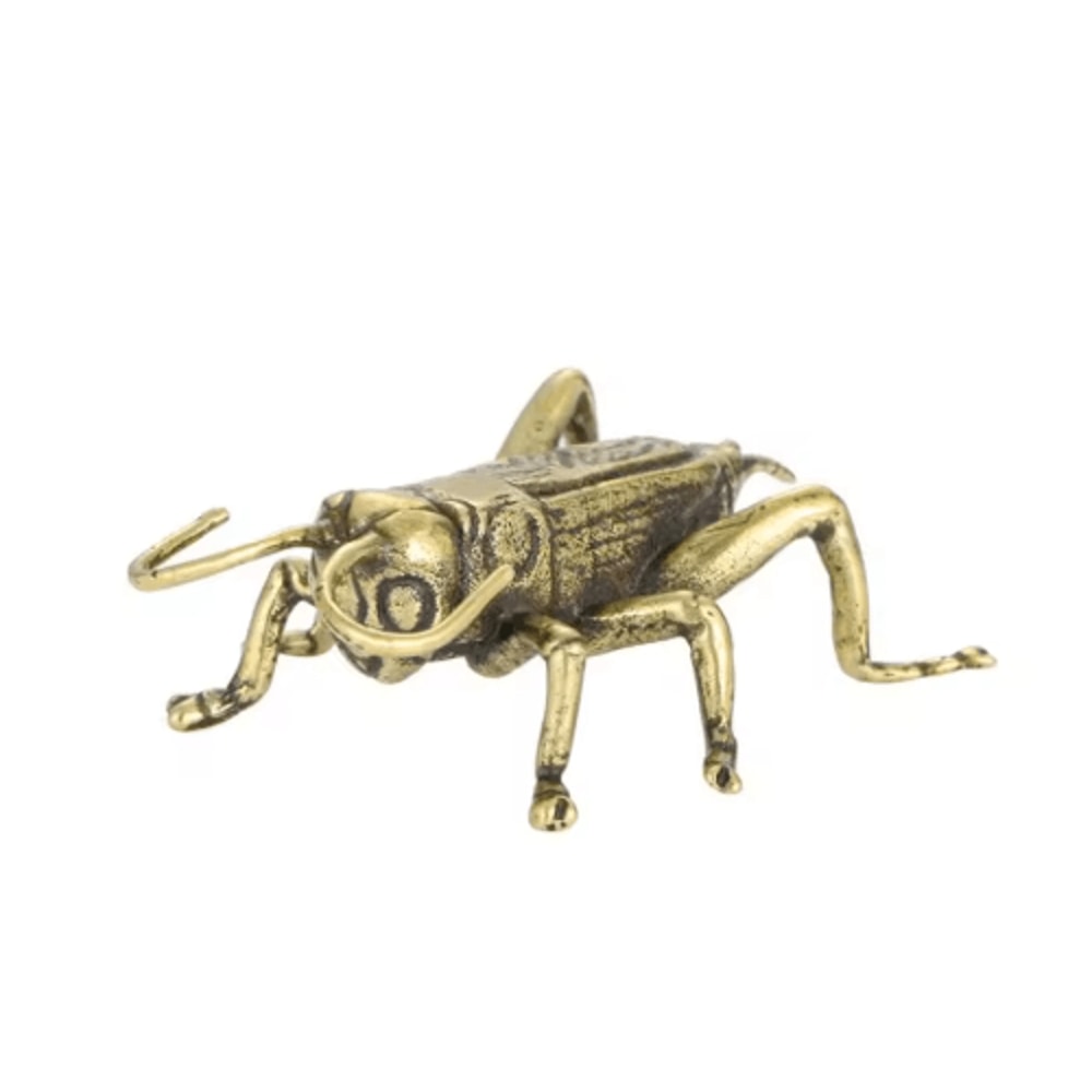 Solid Brass Cricket Miniature Figurine Retro Desktop Ornament 2