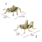 Solid Brass Cricket Miniature Figurine Retro Desktop Ornament 3