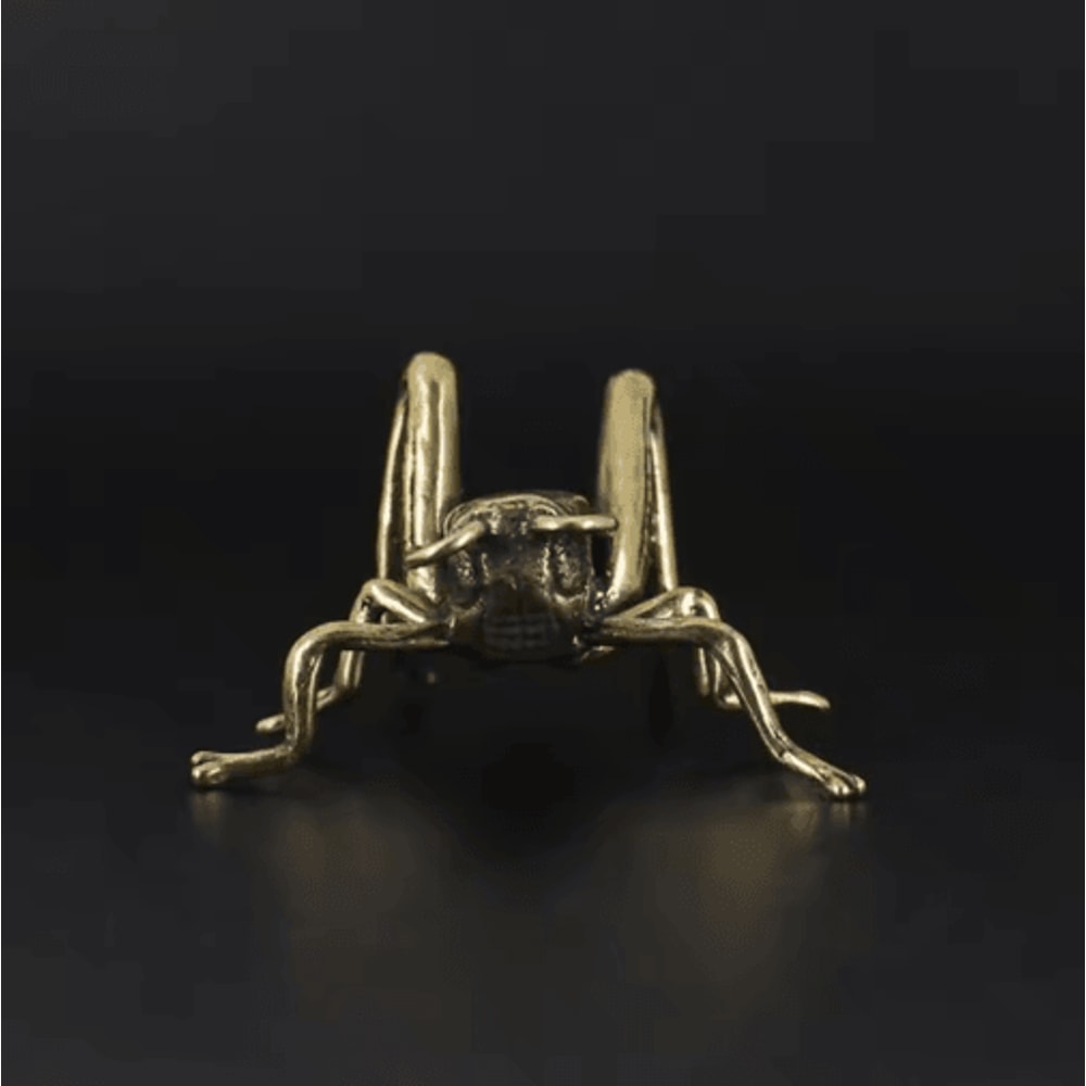 Solid Brass Cricket Miniature Figurine Retro Desktop Ornament 4