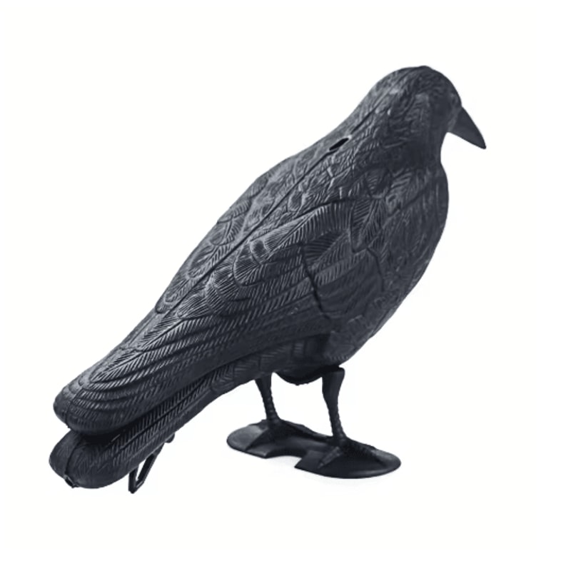 Realistic Black Crow Decoy For Garden Bird Control And Yard Decor 4
