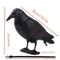 Realistic Black Crow Decoy For Garden Bird Control And Yard Decor 6