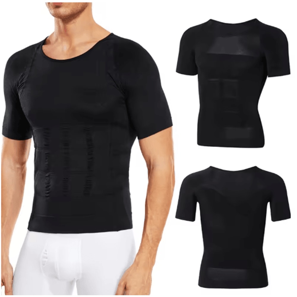 UltraFit Men Compression Slimming Shirt For Chest And Tummy Control 1