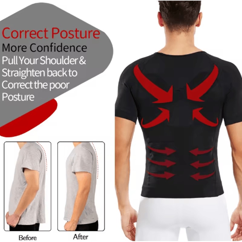 UltraFit Men Compression Slimming Shirt For Chest And Tummy Control 3