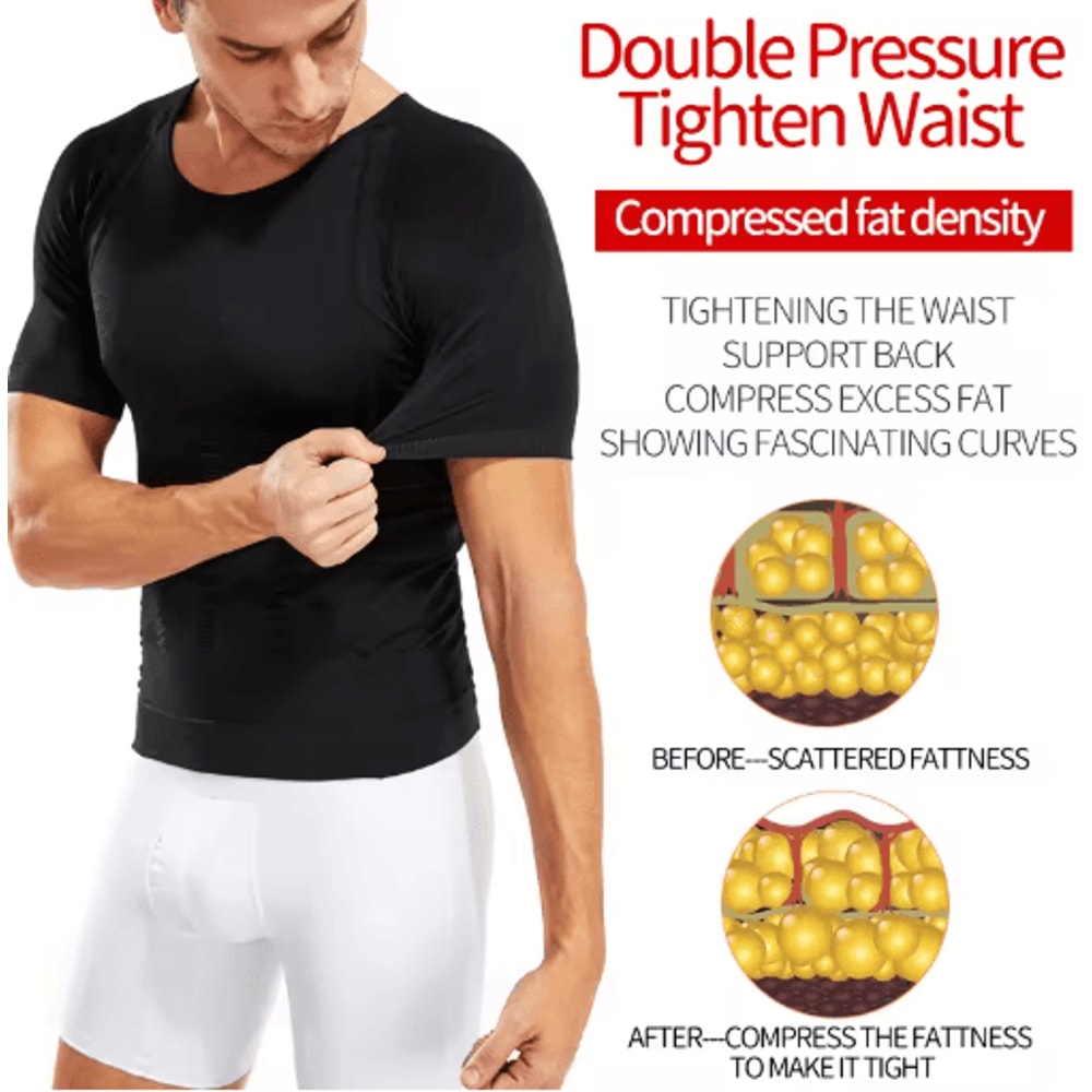 UltraFit Men Compression Slimming Shirt For Chest And Tummy Control 5