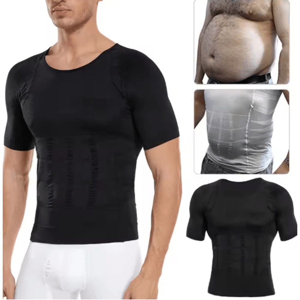 UltraFit Men Compression Slimming Shirt For Chest And Tummy Control 7