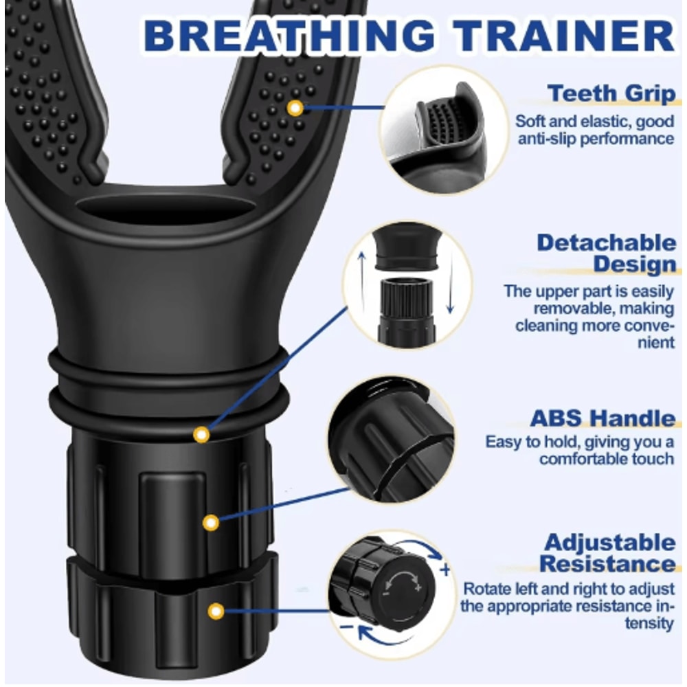 LungFlex Adjustable Breathing Trainer For Lung Capacity And Respiratory Strength 5