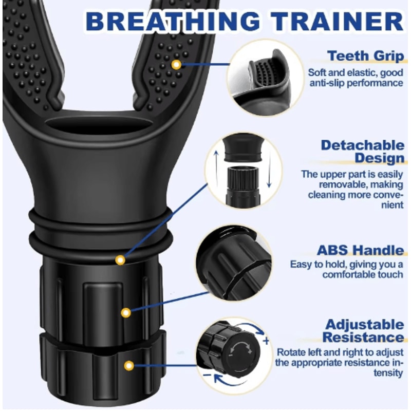 LungFlex Adjustable Breathing Trainer For Lung Capacity And Respiratory Strength 5
