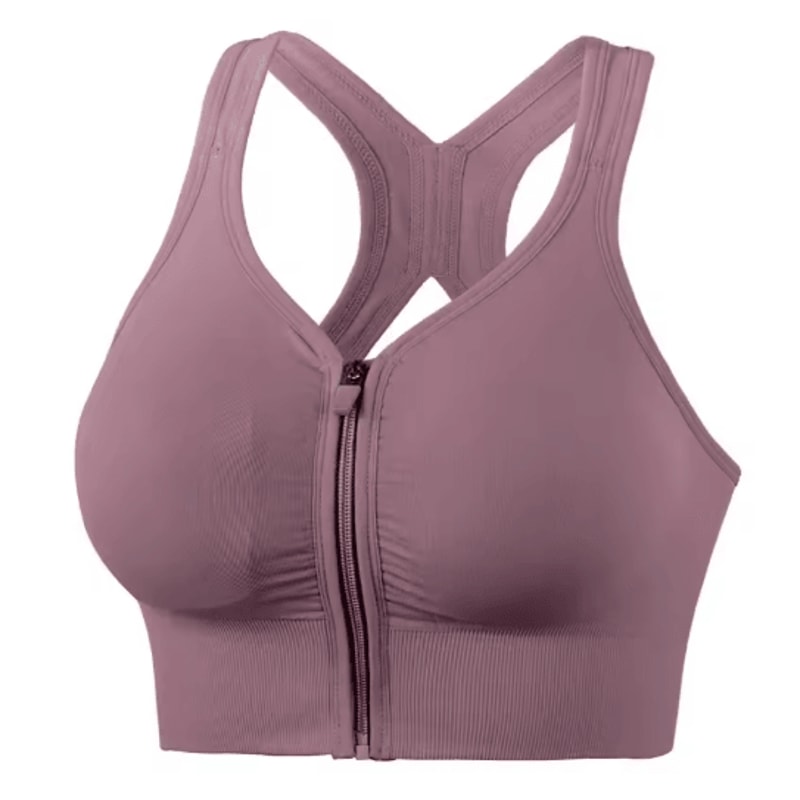 CZGUKE Front Zipper High Impact Sports Bra For Running And Yoga 1