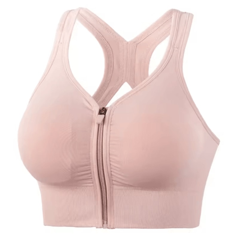 CZGUKE Front Zipper High Impact Sports Bra For Running And Yoga 2