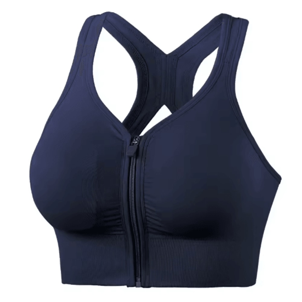 CZGUKE Front Zipper High Impact Sports Bra For Running And Yoga 3