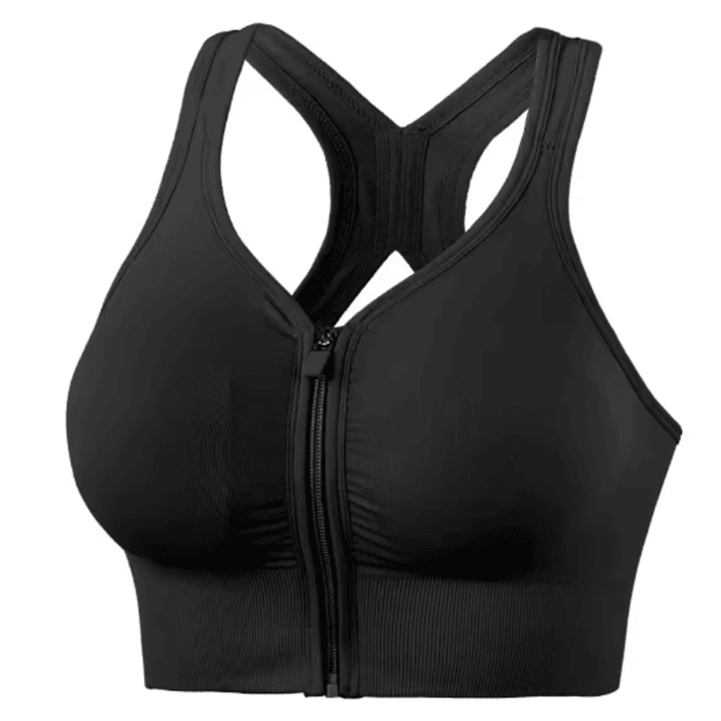 CZGUKE Front Zipper High Impact Sports Bra For Running And Yoga 4