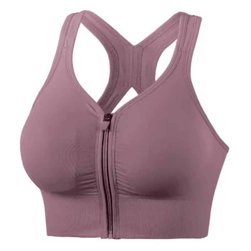 CZGUKE Front Zipper High Impact Sports Bra For Running And Yoga 7
