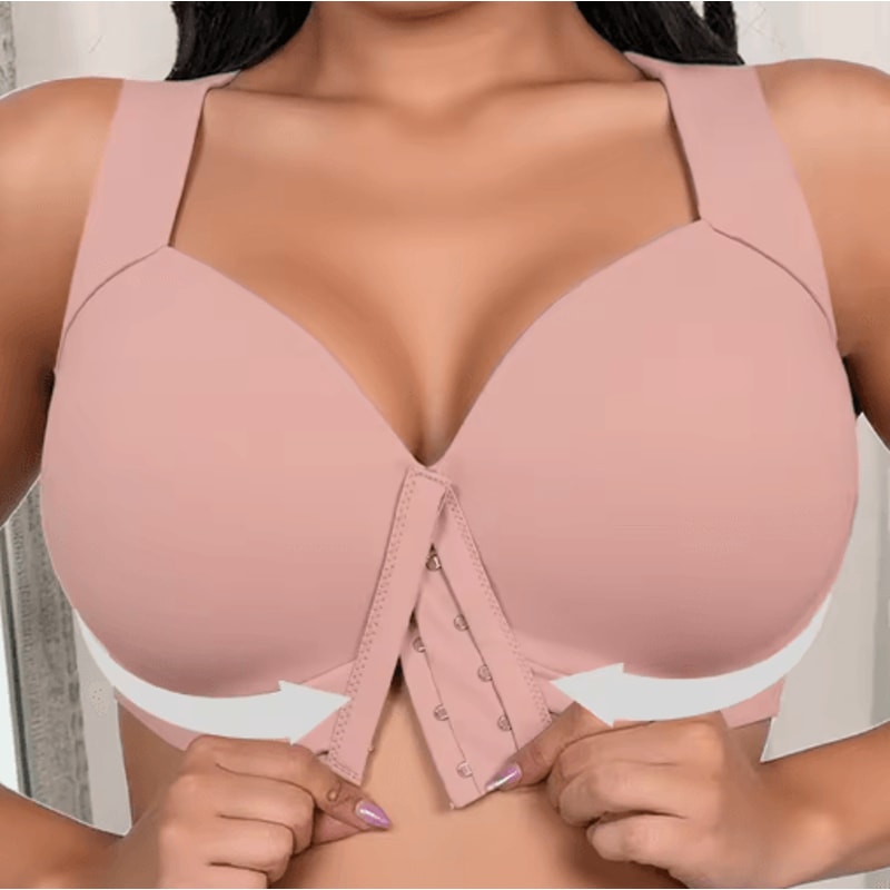 Comfort Ease Seamless Front Button Minimizer Bra Vest For All Day Support 1