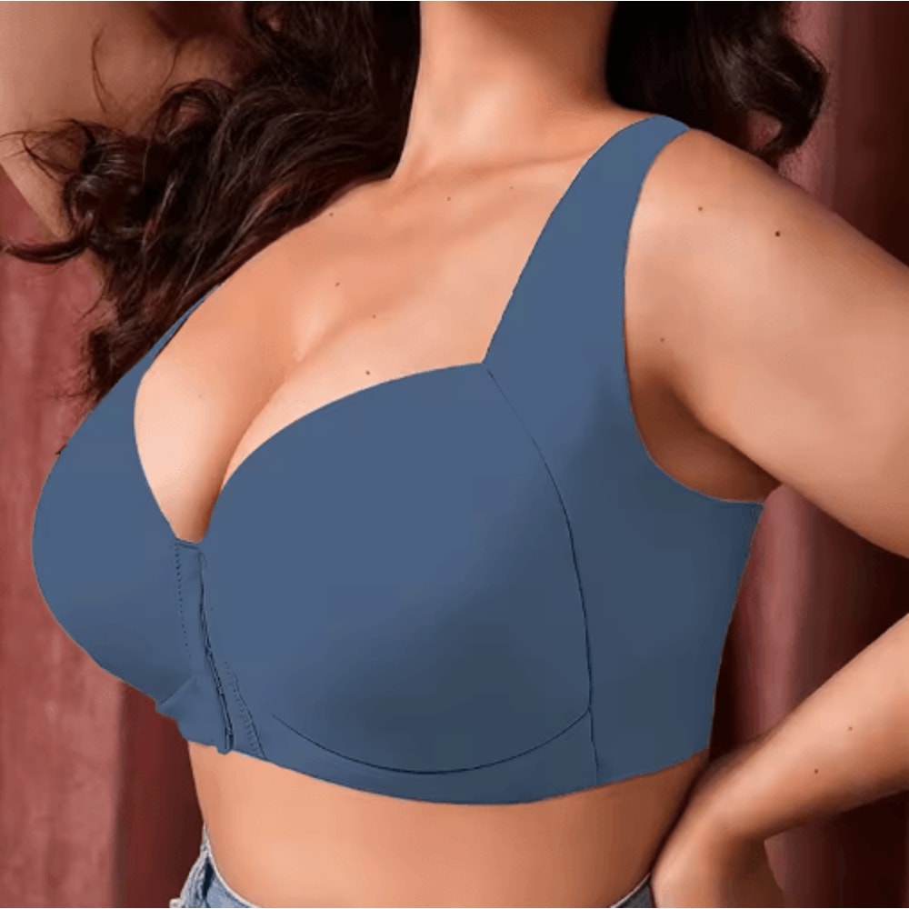 Comfort Ease Seamless Front Button Minimizer Bra Vest For All Day Support 8