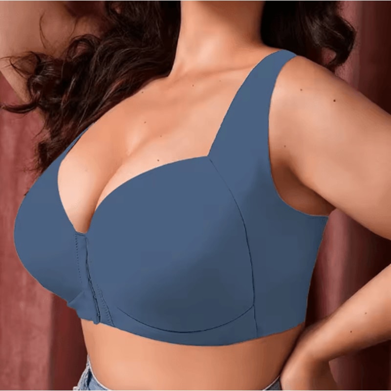 Comfort Ease Seamless Front Button Minimizer Bra Vest For All Day Support 8