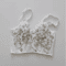 Embroidered Lace Fishbone Corset Bra With Underwire Half Cup Design 2